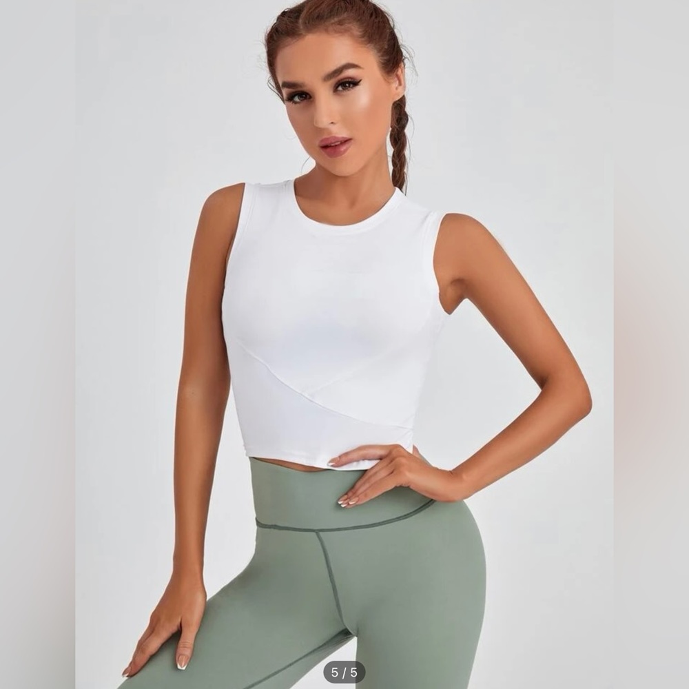 White Workout Crop Top